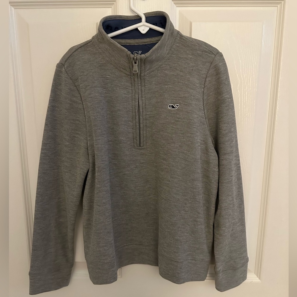 NWT Vineyard Vines Boys Size 7 Gray Pullover.